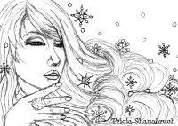 Snowflakes in her Hair